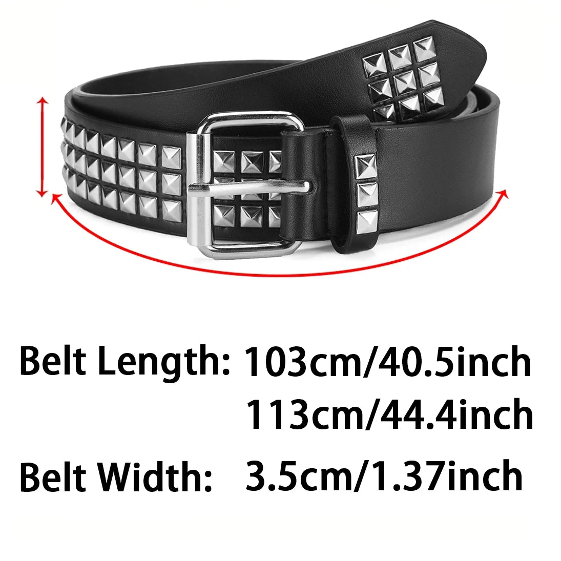Toxicpop silver and black studded belt
