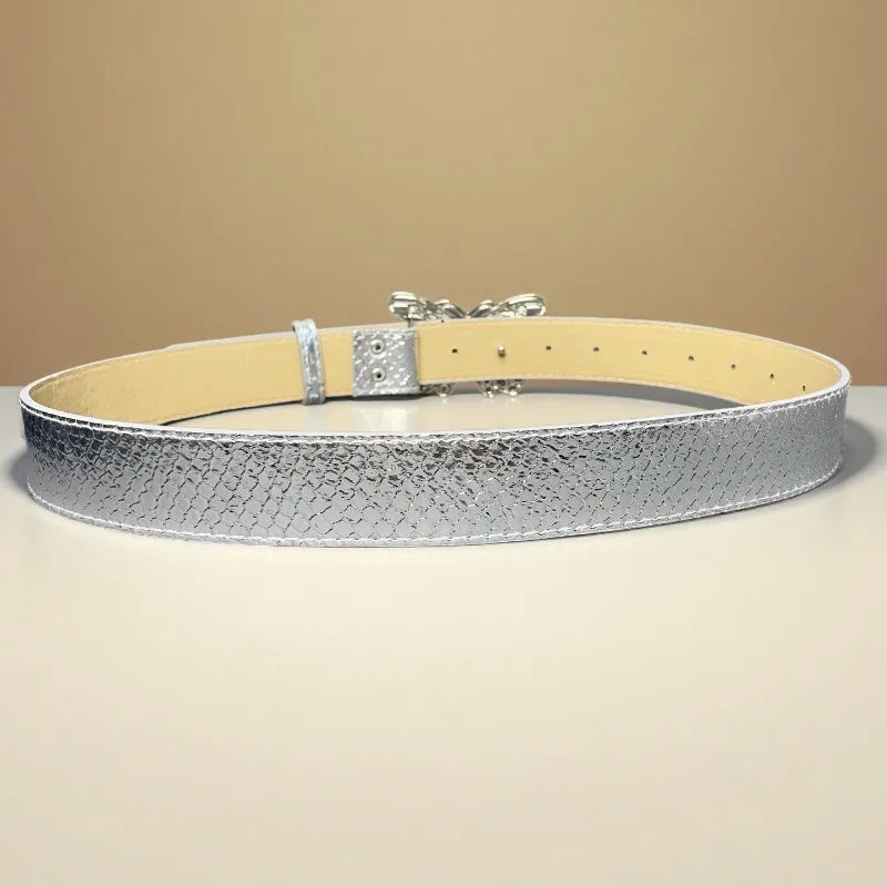 ToxicPop silver on silver butterfly belt