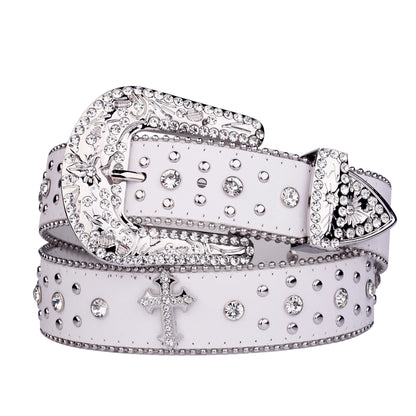 toxicpop rhinestone cross belt