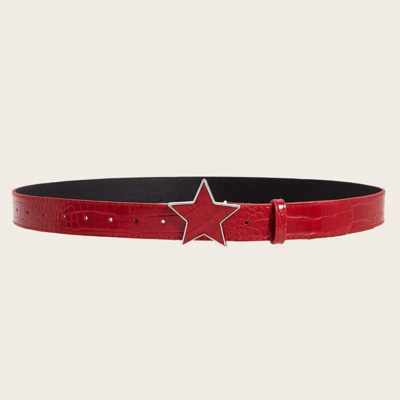 Toxicpop crocodile leather star belt