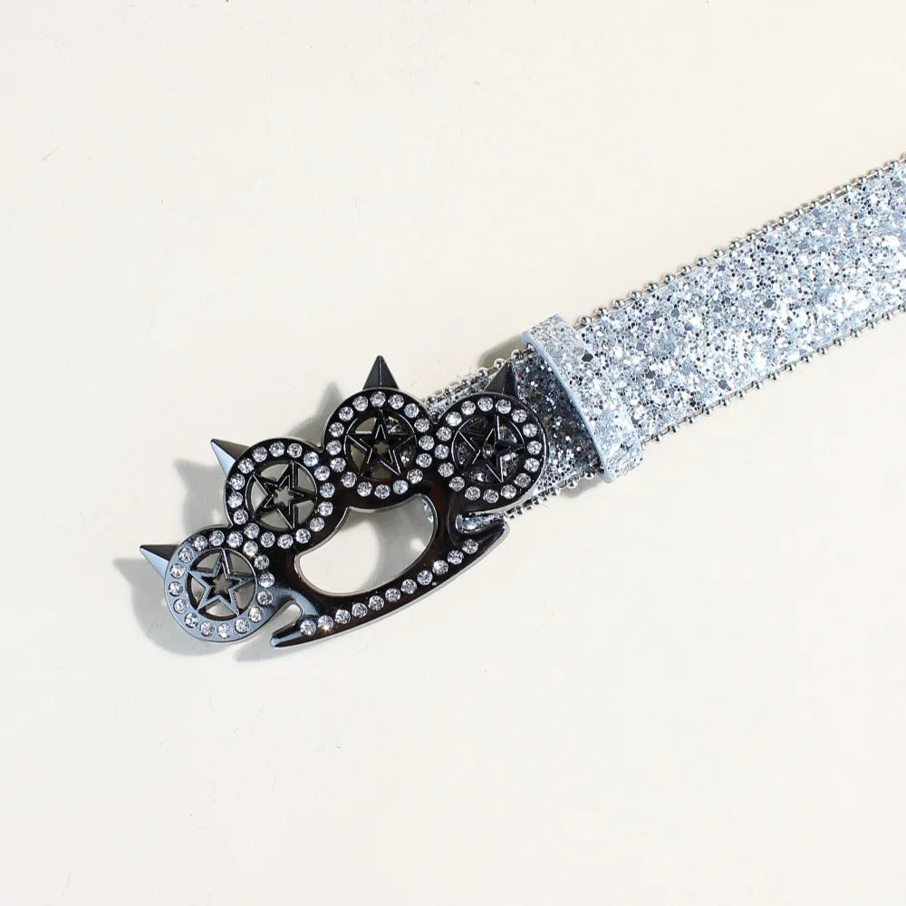 Toxicpop Knuckleduster glitter belt