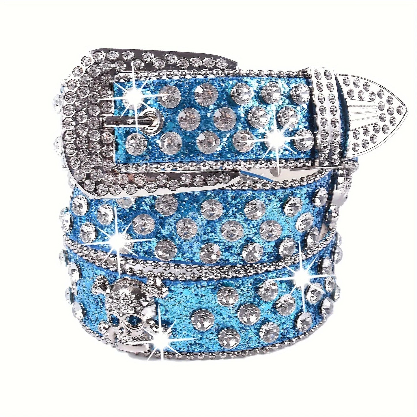 Toxicpop rhinestone skull belt