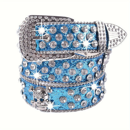 Toxicpop rhinestone skull belt