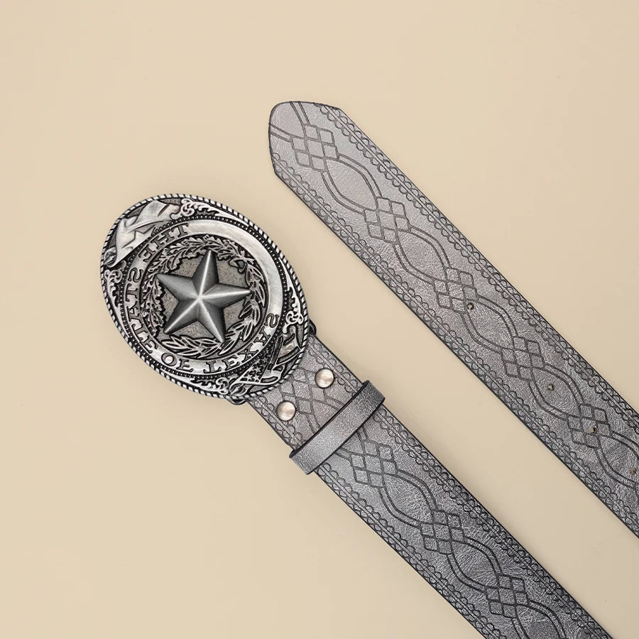 Toxicpop grey on grey sheriff belt