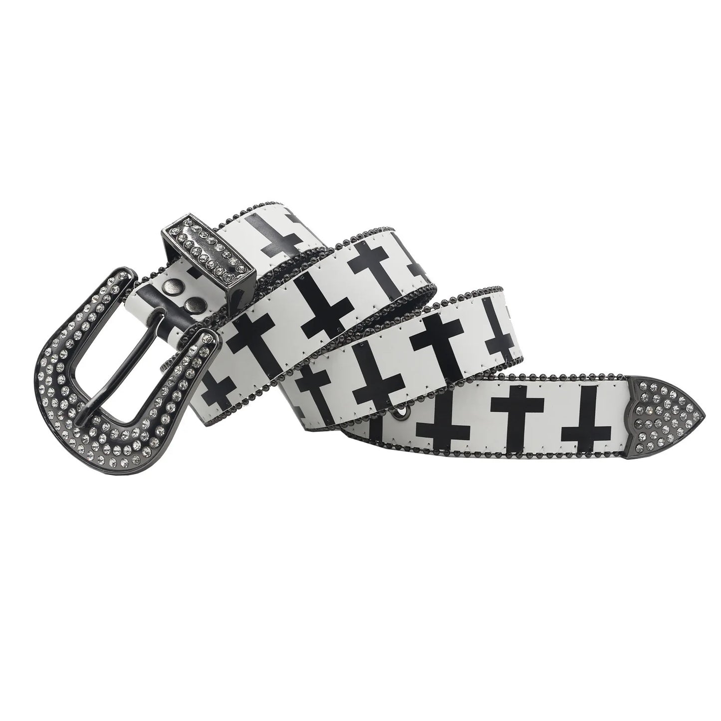 Toxicpop Cross rhinestone style belt