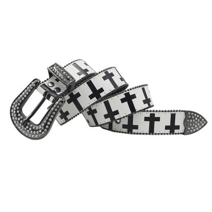 Toxicpop Cross rhinestone style belt