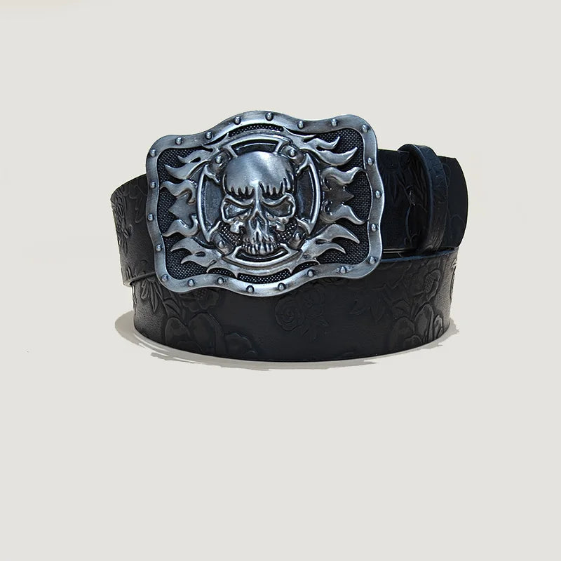 Toxicpop Flaming skull belt
