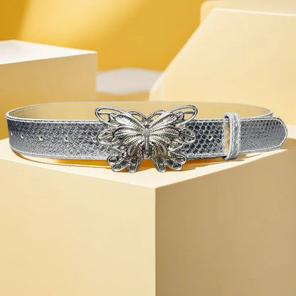 ToxicPop silver on silver butterfly belt