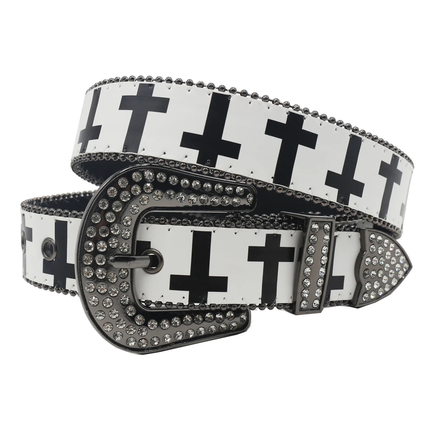 Toxicpop Cross rhinestone style belt