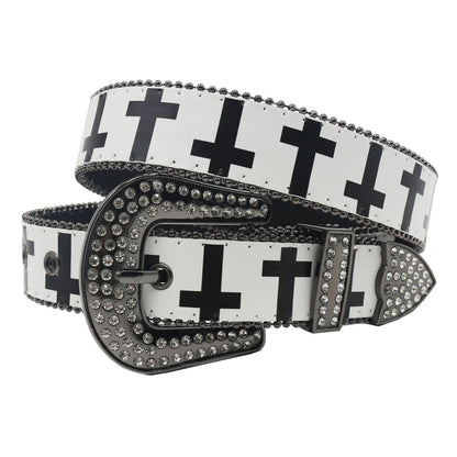 Toxicpop Cross rhinestone style belt