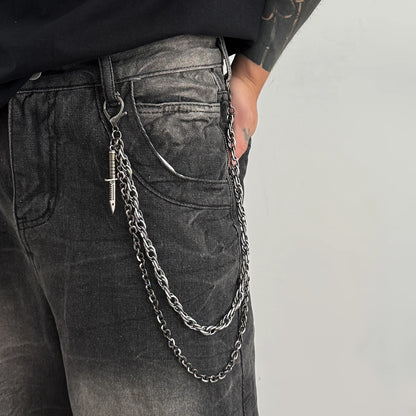 Toxicpop Dagger jean chain