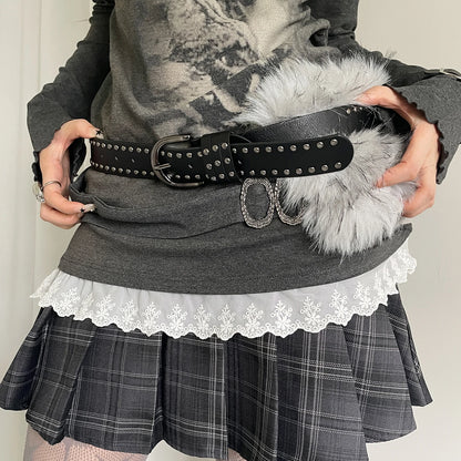 Toxicpop Studded Fur Belt