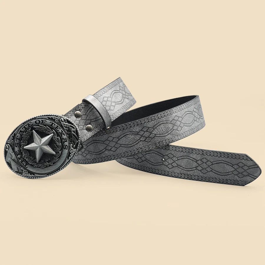 Toxicpop grey on grey sheriff belt