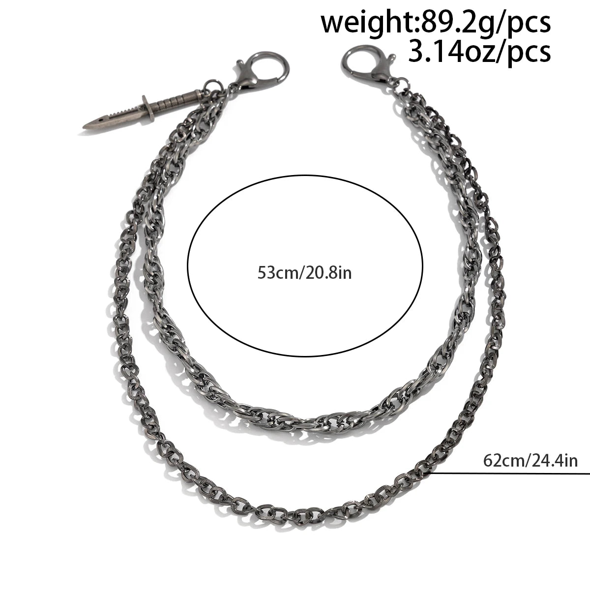 Toxicpop Dagger jean chain