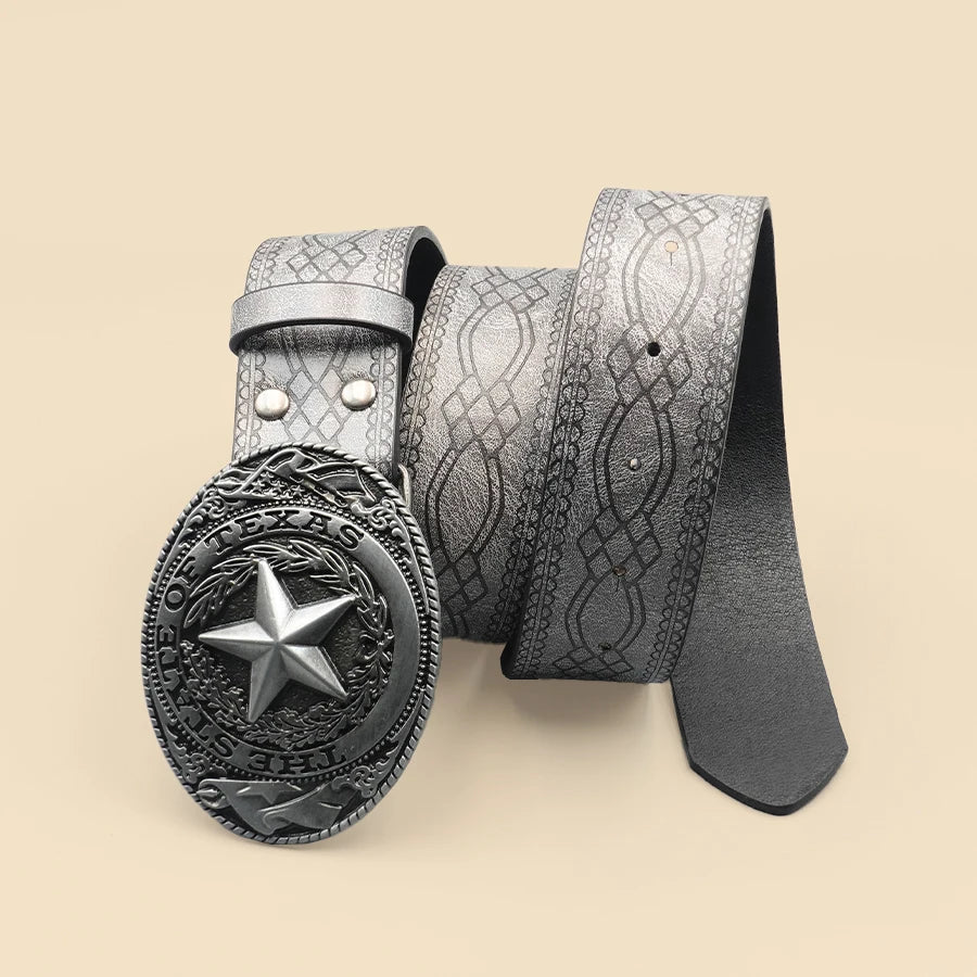Toxicpop grey on grey sheriff belt
