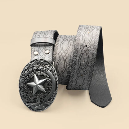 Toxicpop grey on grey sheriff belt