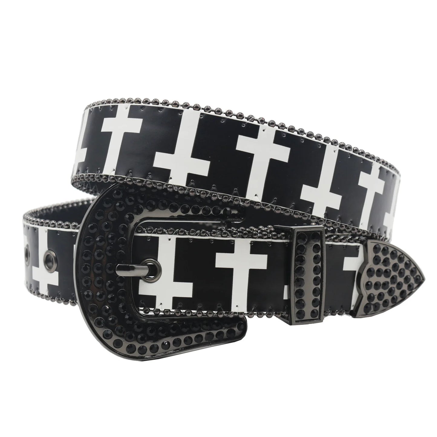 Toxicpop Cross rhinestone style belt