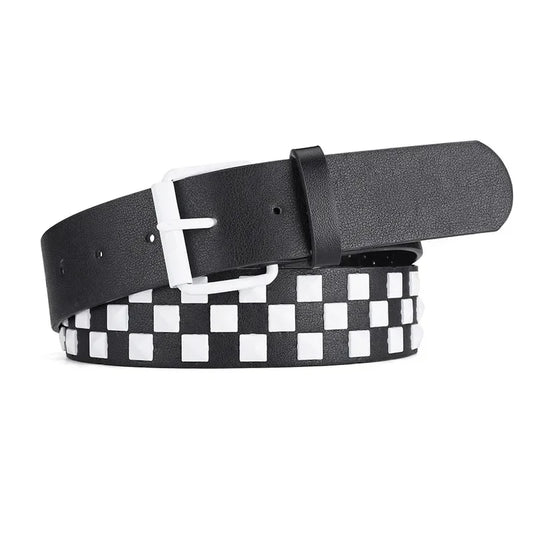 Toxicpop White studded belt