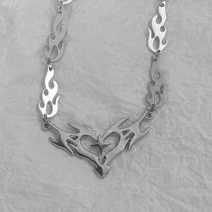 Toxicpop tribal heart choker necklace