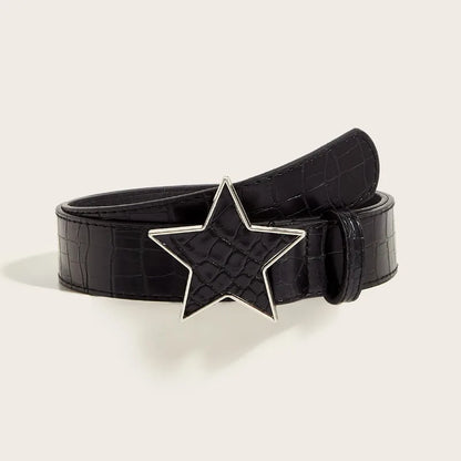 Toxicpop crocodile leather star belt