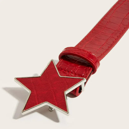 Toxicpop crocodile leather star belt