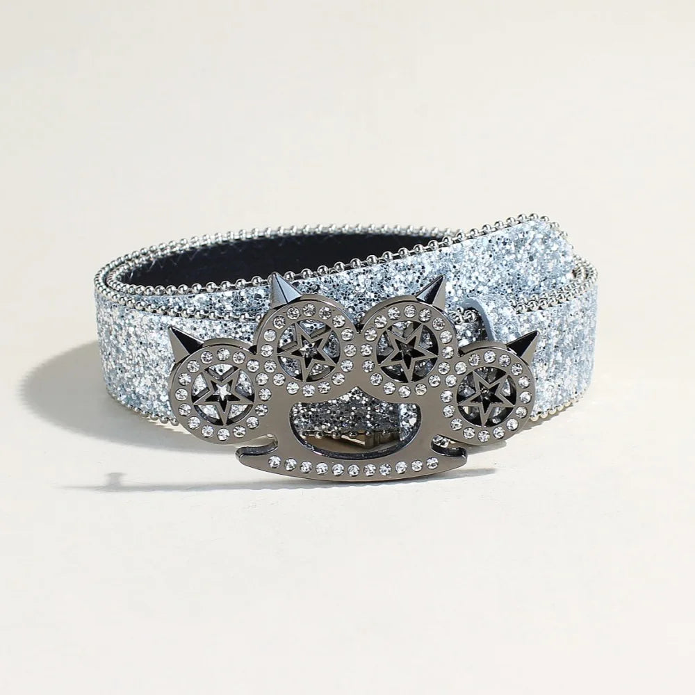 Toxicpop Knuckleduster glitter belt