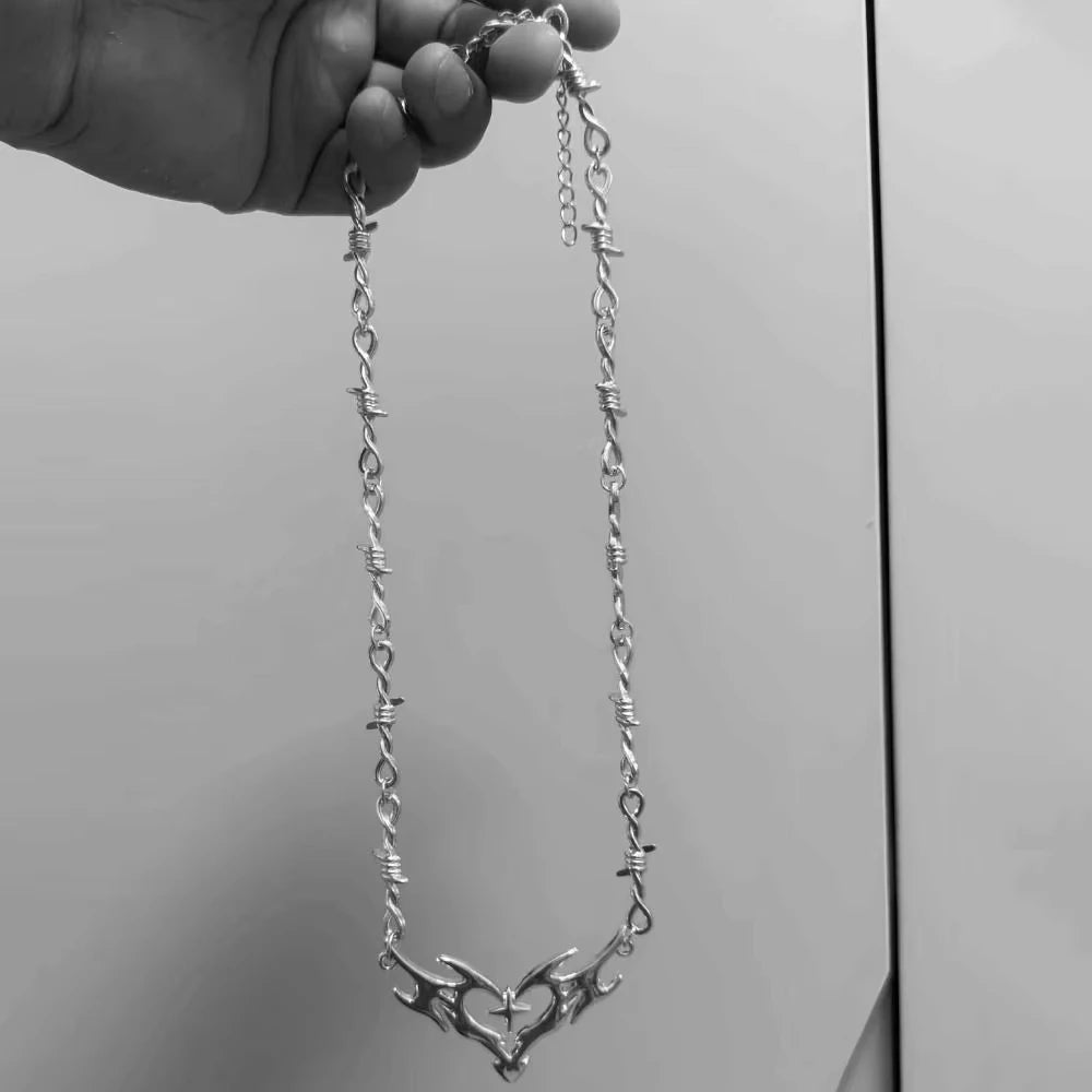 Toxicpop tribal heart choker necklace