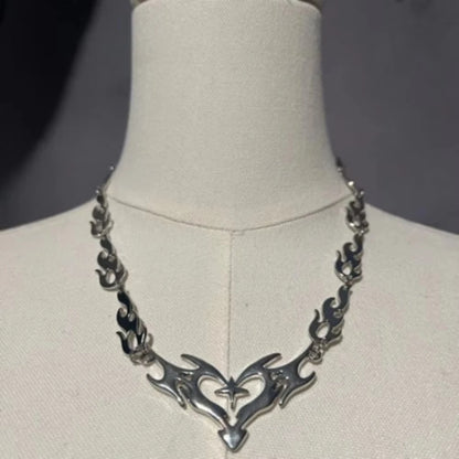 Toxicpop tribal heart choker necklace