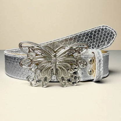 ToxicPop silver on silver butterfly belt