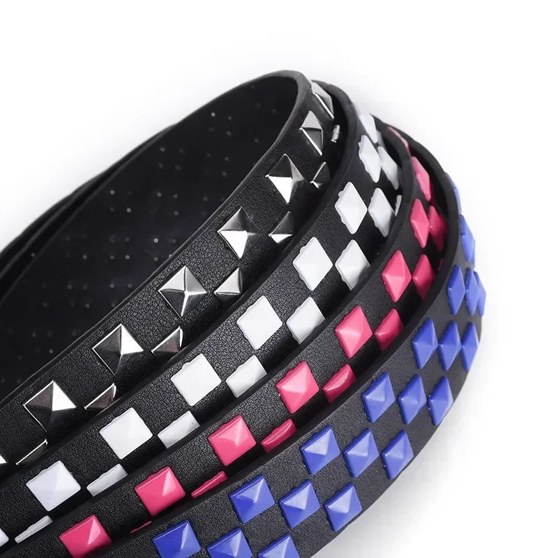 Toxicpop Blue studded belt