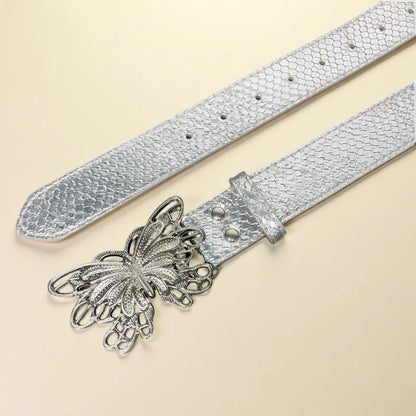 ToxicPop silver on silver butterfly belt