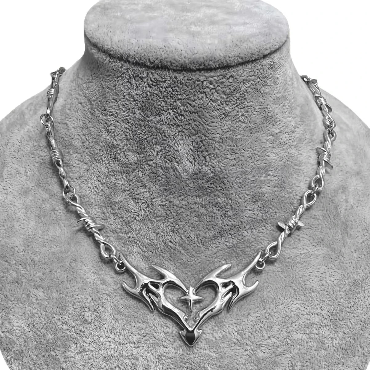 Toxicpop tribal heart choker necklace