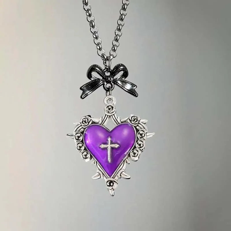 Toxicpop y2k heart necklace