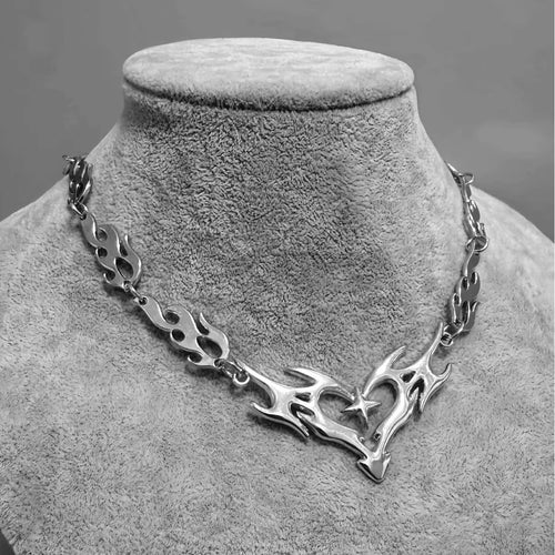Toxicpop tribal heart choker necklace