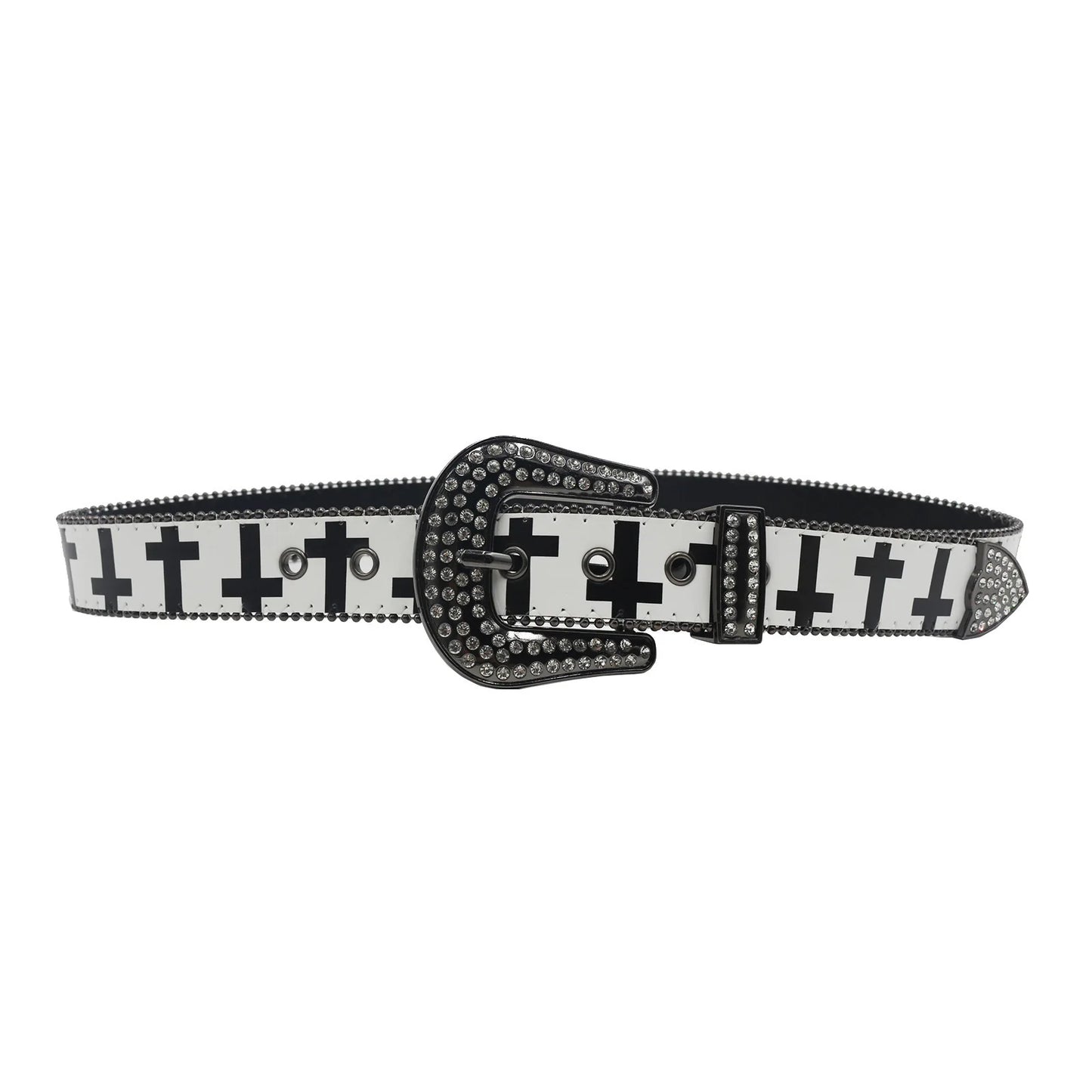 Toxicpop Cross rhinestone style belt