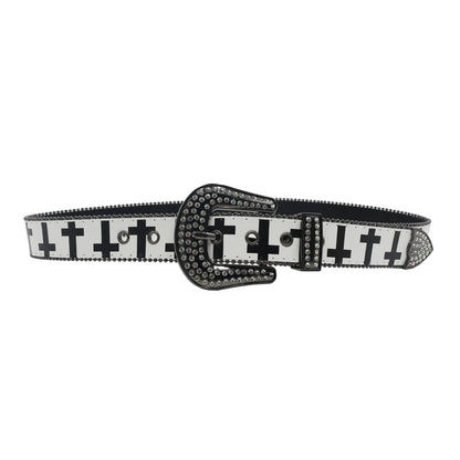 Toxicpop Cross rhinestone style belt