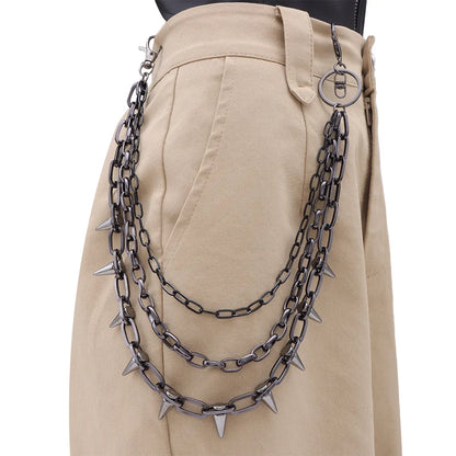 Toxicpop Spiked 3 layer jean chain