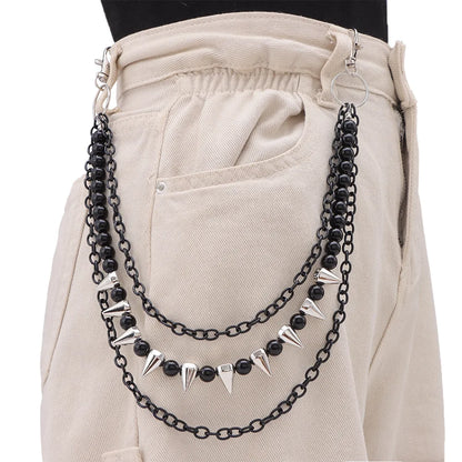 Toxicpop Spiked 3 layer jean chain