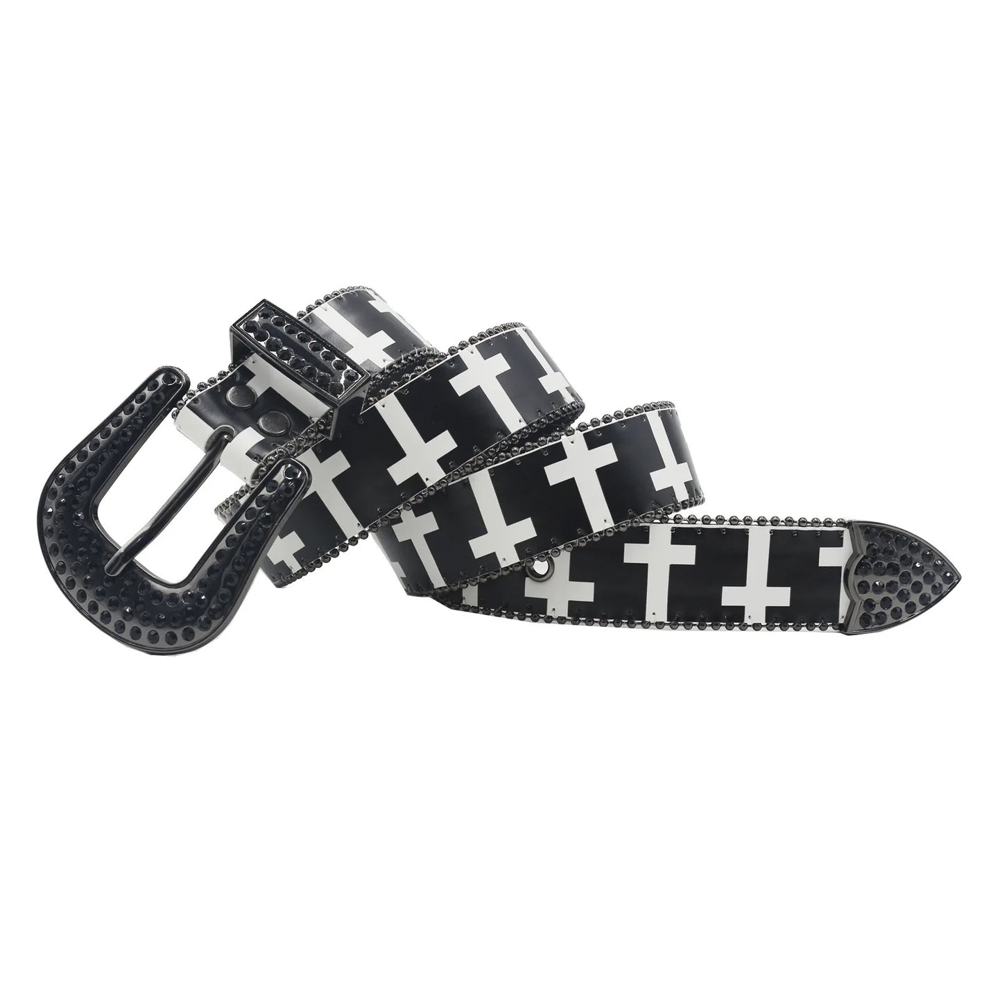 Toxicpop Cross rhinestone style belt
