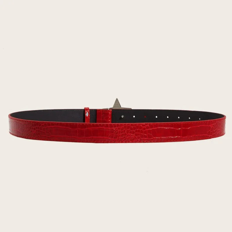 Toxicpop crocodile leather star belt