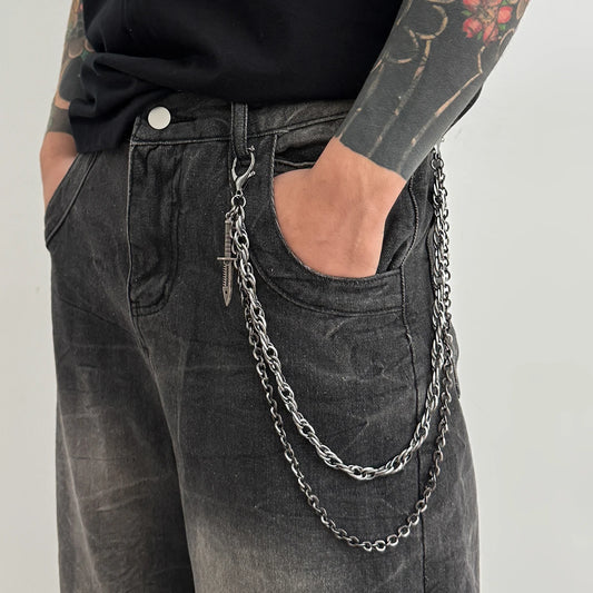 Toxicpop Dagger jean chain