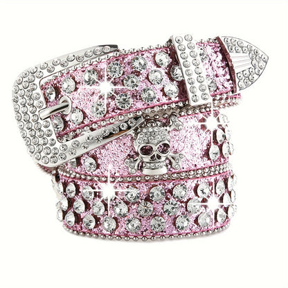 Toxicpop rhinestone skull belt