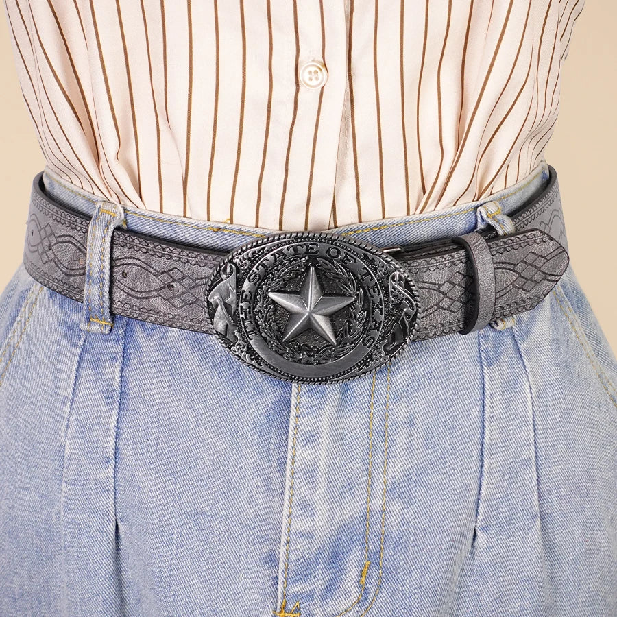 Toxicpop grey on grey sheriff belt